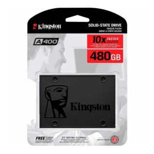 SSD Kingston 480GB A400 SATA III 2.5in Pc O Notebook - Lectura 500Mb/s - Escritura 450Mb/s