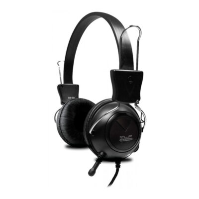 Headphone Klipx KSH-320 Stereo Con Microfono/ Control De Volumen Integrado/ 2 Conectores De 3.5mm/  Control De Volumen Del Auricular/ Negro