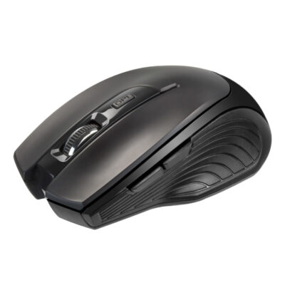 Mouse Klipx KMW-355BK Vortex Wireless | Diseño Ergonomico  Diseño Dividido/  Resoluciones De 400-800-1200-1600dpi/  2.4ghz / Negro 6 Botones