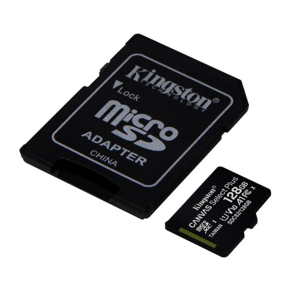 Microsd Kingston 128GB Con Sd Clase 10 HC A1 100Mb/s