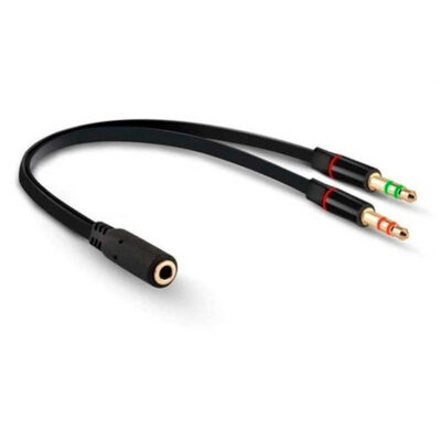 Cable Audio Anera En Y / Jack 3.5mm / 1 Hembra A 2 Machos