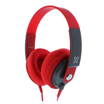 Headphone Klipx Khs-550rd Obsession/ Con Cable / Capsula De Mando En Linea/ Cable Plano Tipo Y/ Microfono / Un Plug 3.5in / Rojo