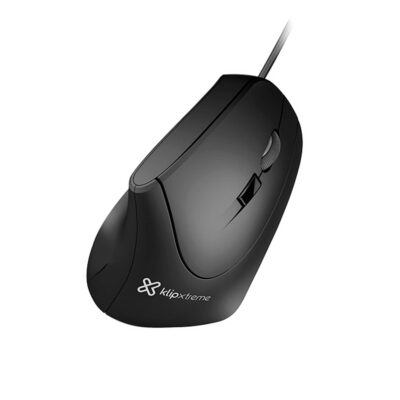 Mouse Klipx Krown KMO-506 Ultra Ergonomico Vertical – Business – Interfaz Usb – 1600dpi – 6 Botones