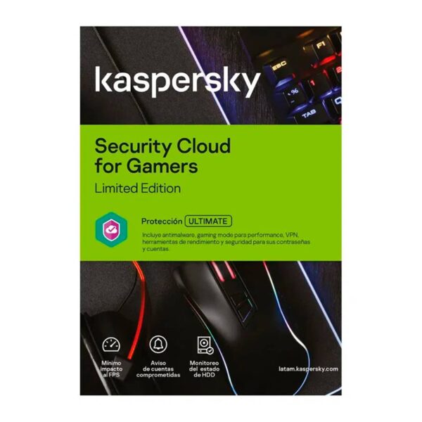 Licencia Antivirus Kaspersky Security Cloud – Personal 3 Dispositivos – Suscripción 1 Año- Gaming – Multi )