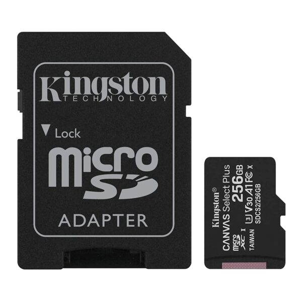 Microsd Kingston 256GB Con SD Clase 10 100Mb/s