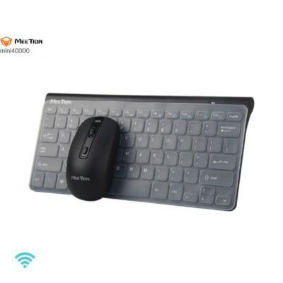 Teclado Mouse Meetion Mini4000 / Negro / Wireless – Inalambrico / Alcance 10mt / Nano Receptor / Compatible Con Samrt Tv – Laptop – Pc