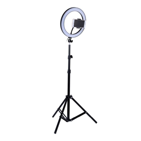 Tripode Havit St7012 P/ Celular Con Aro De Luz Led / Altura 72cm – 210cm/ Modo Luz Caliente -fria -suave / Diametro Lamp 26cm/ #lamparas 120